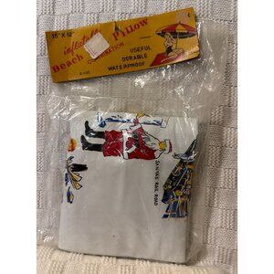VTG MCM Inflatable Christmas Themed Inflatable Beach Bag and Pillow Combination